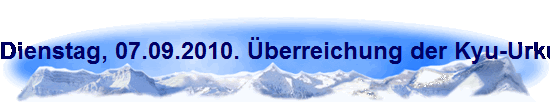 Dienstag, 07.09.2010. �berreichung der Kyu-Urkunden und P�sse in der TH Kopernikus- Str. K�ln-Buchforst.