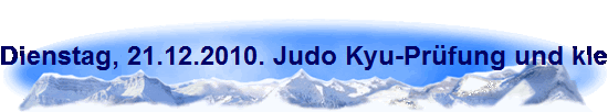 Dienstag, 21.12.2010. Judo Kyu-Pr�fung und kleines Japanische Turnier sowie kleine Weinachtsfeier in der TH Kopernikusstrasse.