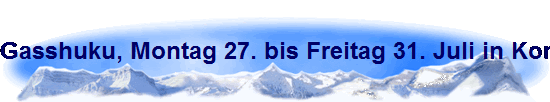 Gasshuku, Montag 27. bis Freitag 31. Juli in Konstanz am Bodensee.