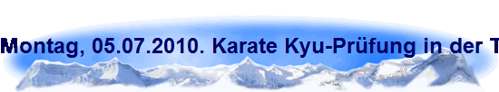 Montag, 05.07.2010. Karate Kyu-Pr�fung in der TH Von-Bodelschwingh-Str. 6 Pr�flinge.