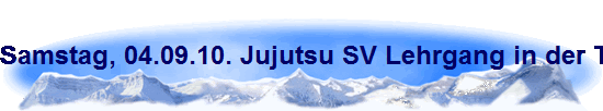 Samstag, 04.09.10. Jujutsu SV Lehrgang in der Turnhalle Kopernikus-Str.