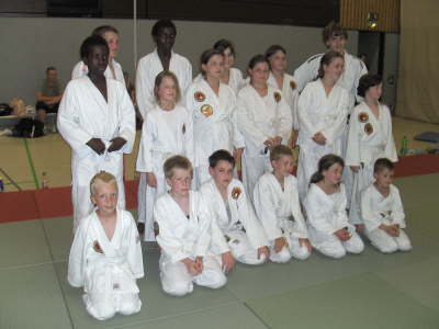 Montag, 29.06.09. Judo Kyu-Pr�fung in der WBG Sporthalle.